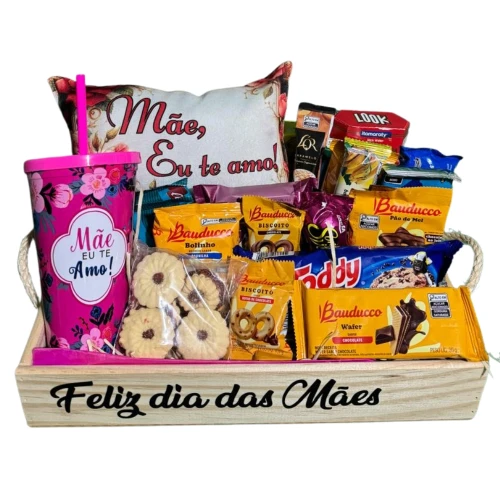 Cesta Encanto de Mãe com Copo e Almofada